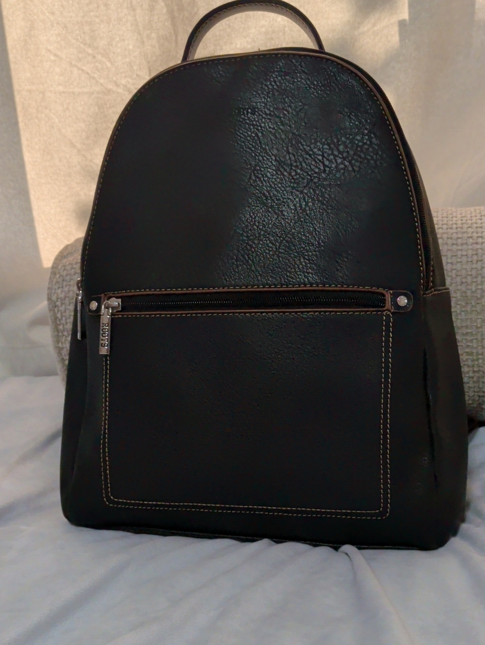 Roots Brown Leather Backpack. Mini Bag, Must Have For Back To School/Campus